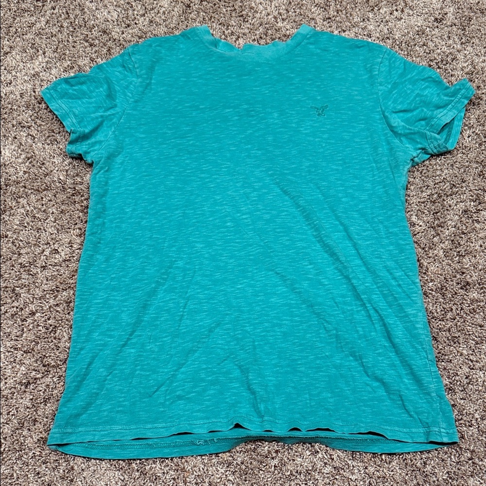 American Eagle Outfitters Turquoise Short Sleeve Tee
